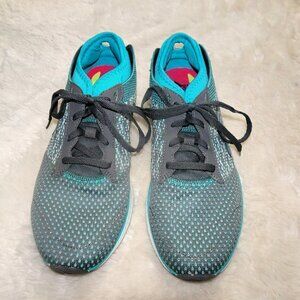 Skechers Goga Max Quick-Fit Blue Athletic Shoes Size 7.5